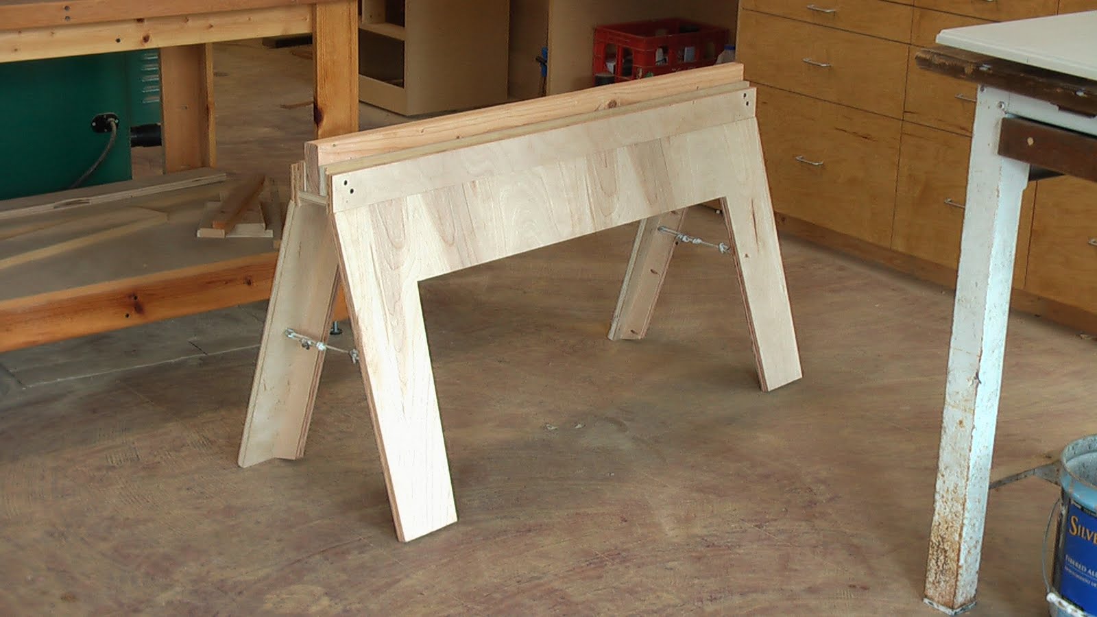 plywood saw horses